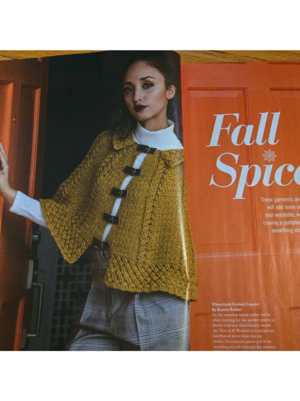Interweave Crochet Magazine Fall 2019 Wheatfield Cabled Capelet